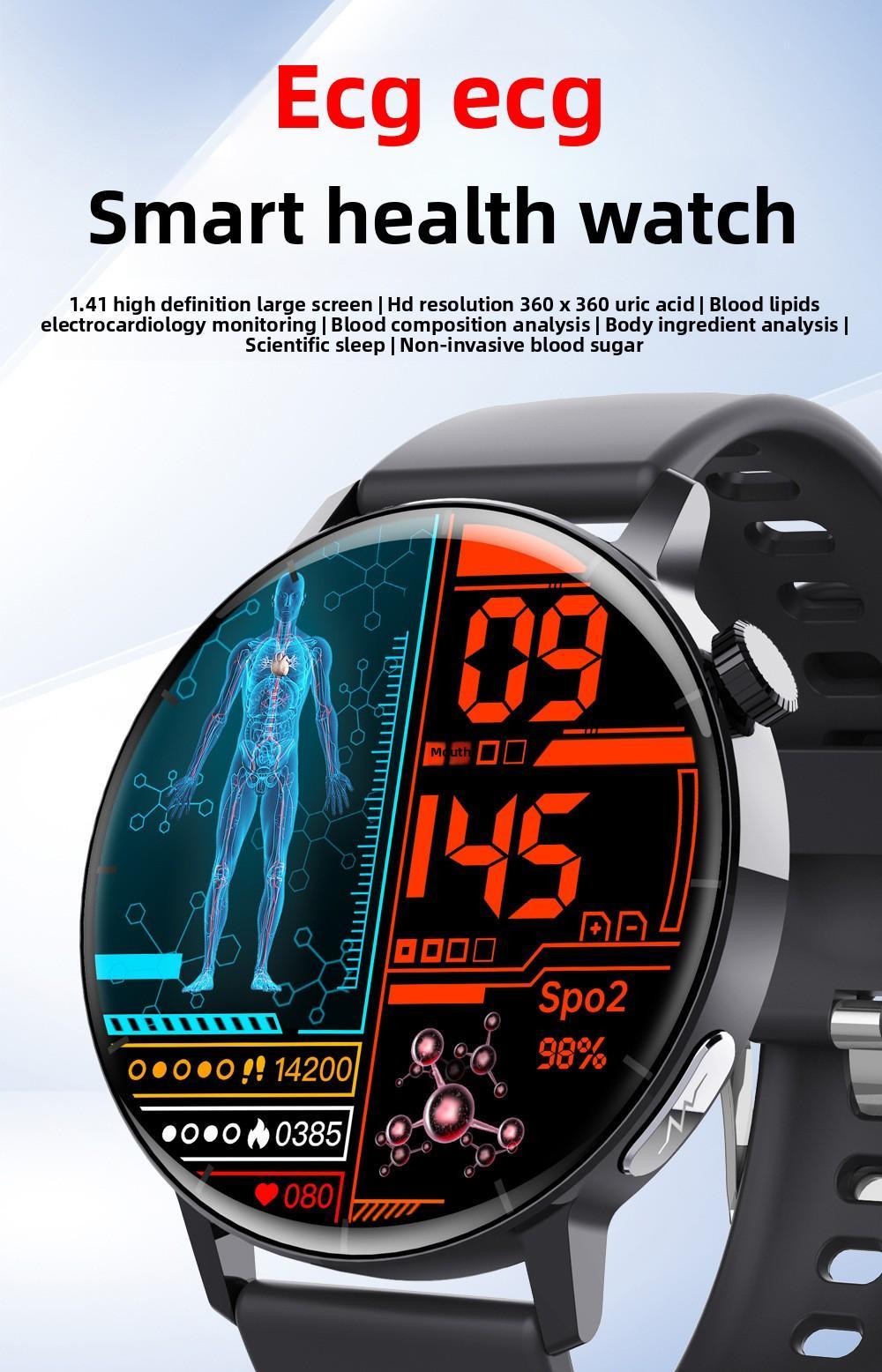 1.41-inch Health Smartwatch Fitness Tracker And Heart Rate-blood Oxygen-blood Pressure-sleep Monitor